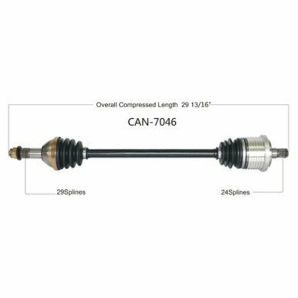 Wide Open OE Replacement CV Axle for CAN AM REAR L/R MAVERICK 1000 16-18 CAN-7046